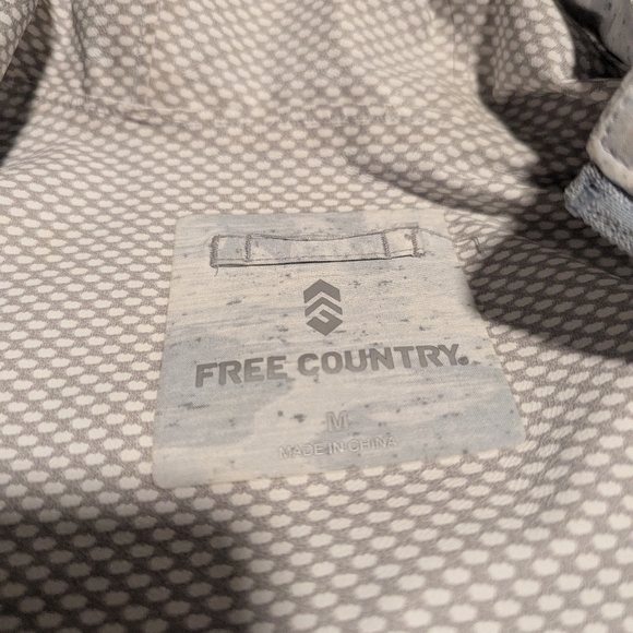 Women's Free Country Gray And White Camouflage Long Sleeve Rain jacket Size M - Picture 2 of 6